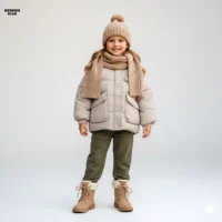 کاپشن بچگانه دخترانه وارداتی شیک