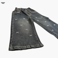 شلوار دخترانه بگ رنگ ابی تیره