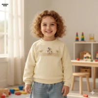 دورس دخترانه وارداتی رنگ کرم نرم و لطیف مناسب فصل پاییز و زمستان