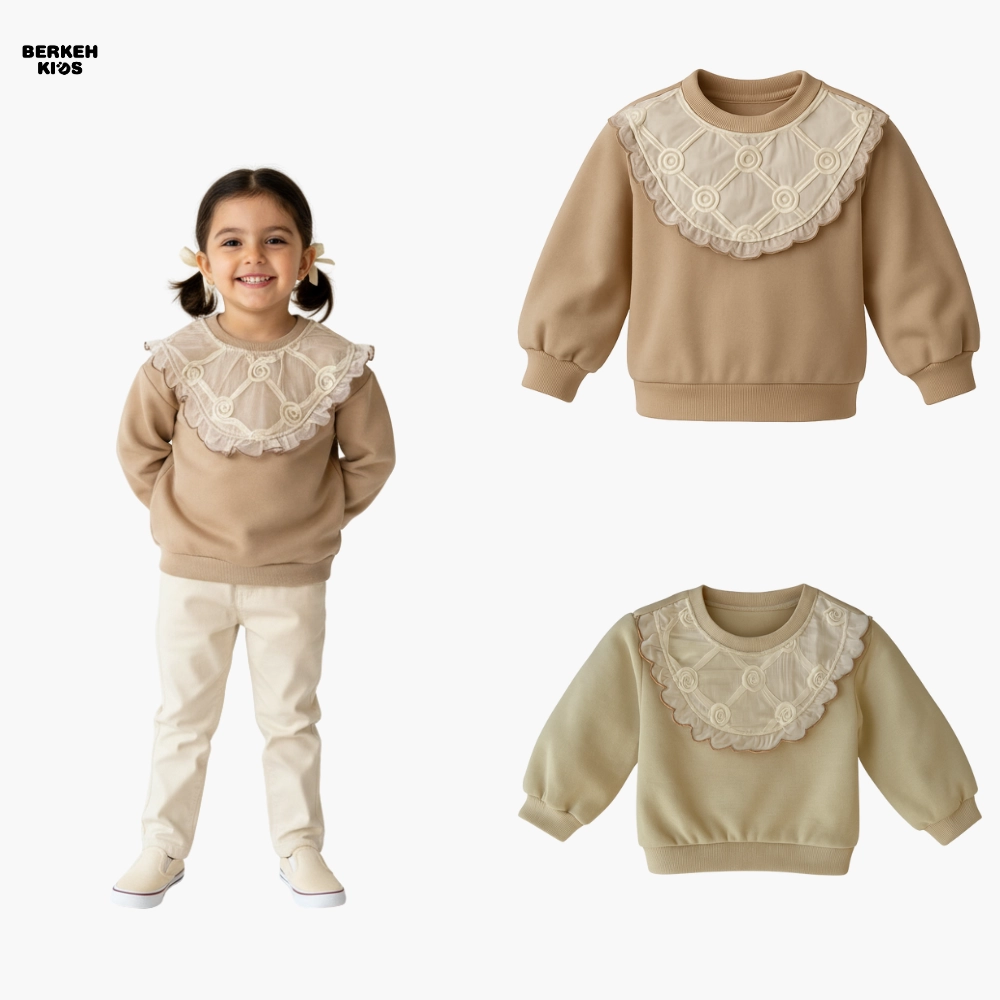 بلوز دورس دخترانه گیپور کار شده