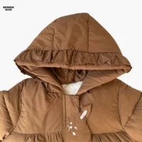 . کاپشن کلاه دار دخترانه زمستانی با آستر گرم
