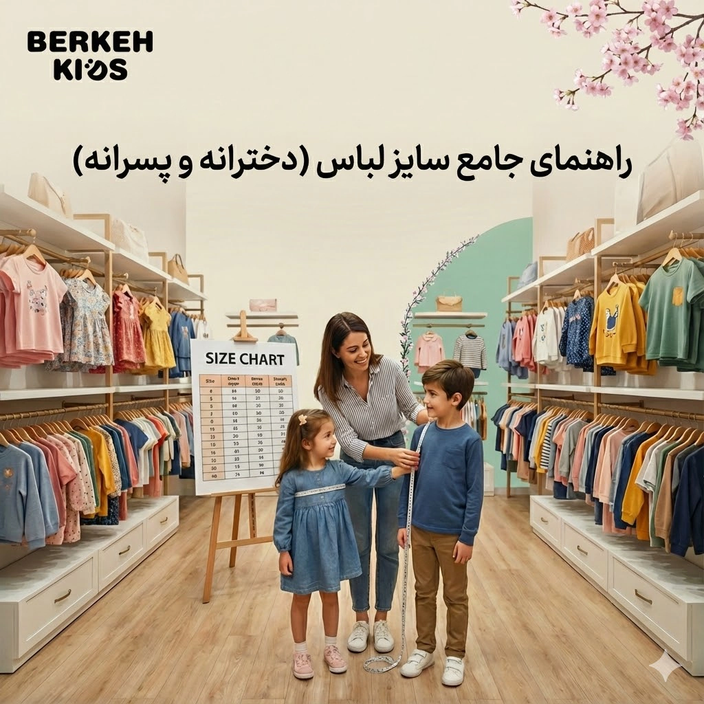 راهنمای جامع سایز بندی لباس کودک و نوجوان