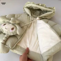 کاپشن دخترانه آستر خز تدی سفید بسیار گرم و لطیف ضد حساسیت