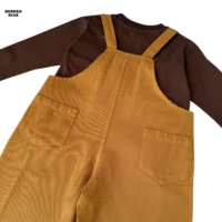 ست لباس بیرونی کودک دخترانه مدل بیلر کتان و دورس