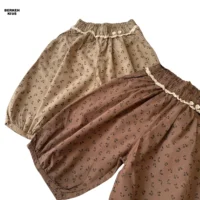 شلوارک بچگانه دخترانه نخی گلدار تابستانی