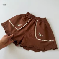 شورتک جیب دار دخترانه بچگانه طرح جدید تابستانی