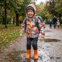 بارانی بچگانه راحت و سبک با آستر داخلی تمام پنبه‌ای برای محافظت از پوست کودک