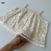 تاپ بندی دخترانه خنک با طراحی توری مناسب روزهای گرم سال