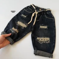 شلوار جین بچه گانه رنگ ابی تیره