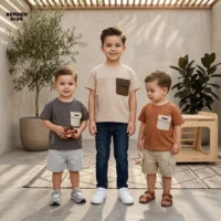 تیشرت خردسال پسرانه طرح کژوال و مینیمال برای استایل روزمره