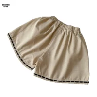 شورتک دخترانه بچگنه کتان کرم وارداتی و شیک