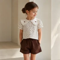 شومیز شورتک دخترانه وارداتی شیک
