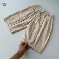 شلوارک خنک تابستانی دخترانه قهوه‌ای ایده‌آل برای استفاده در طبیعت و مسافرت