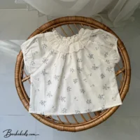 مدل شومیز بچه گانه جلو بسته نخی با طراحی نوستالژیک و کلاسیک