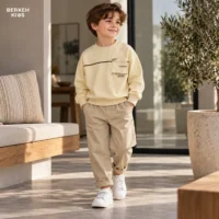 مدل بچگانه با دورس پسرانه تک جیب کرم