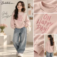 دورس دخترانه وارداتی مدل Oh Happy Day با یقه گرد